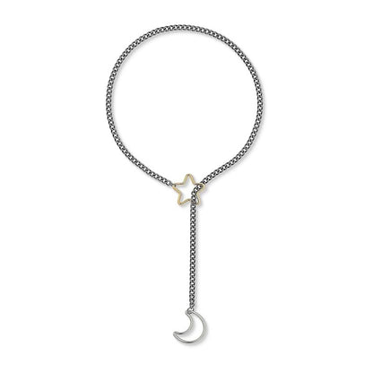 Gold Moon And XINGX Necklace Adjustable Necklace