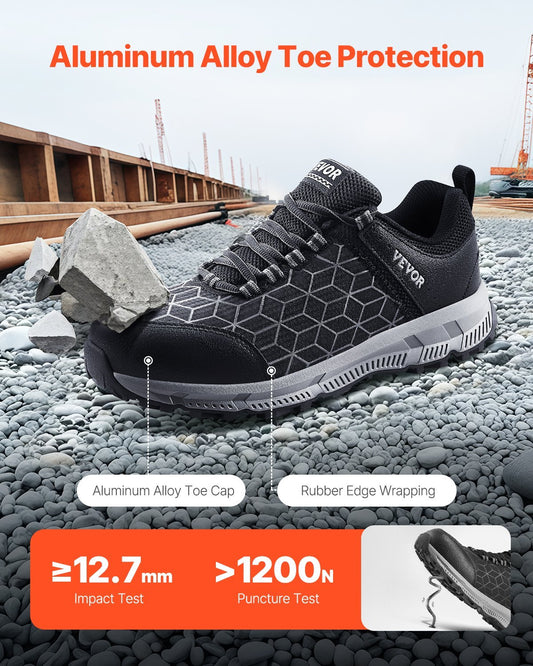 Steel Toe Shoes For Men US Size 11 Wide Athletic Work Shoe Sneakers Black