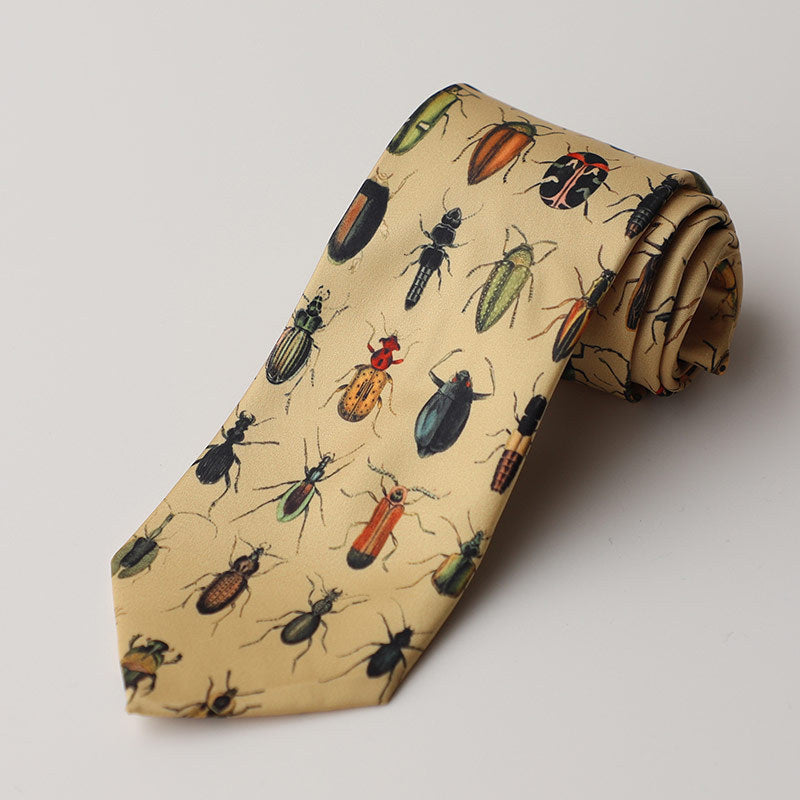 Casual Trendy Vintage Printed Silk Tie For Men