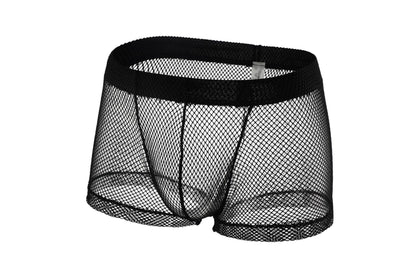 Men's Large Mesh Boxers Low Waist Underpants