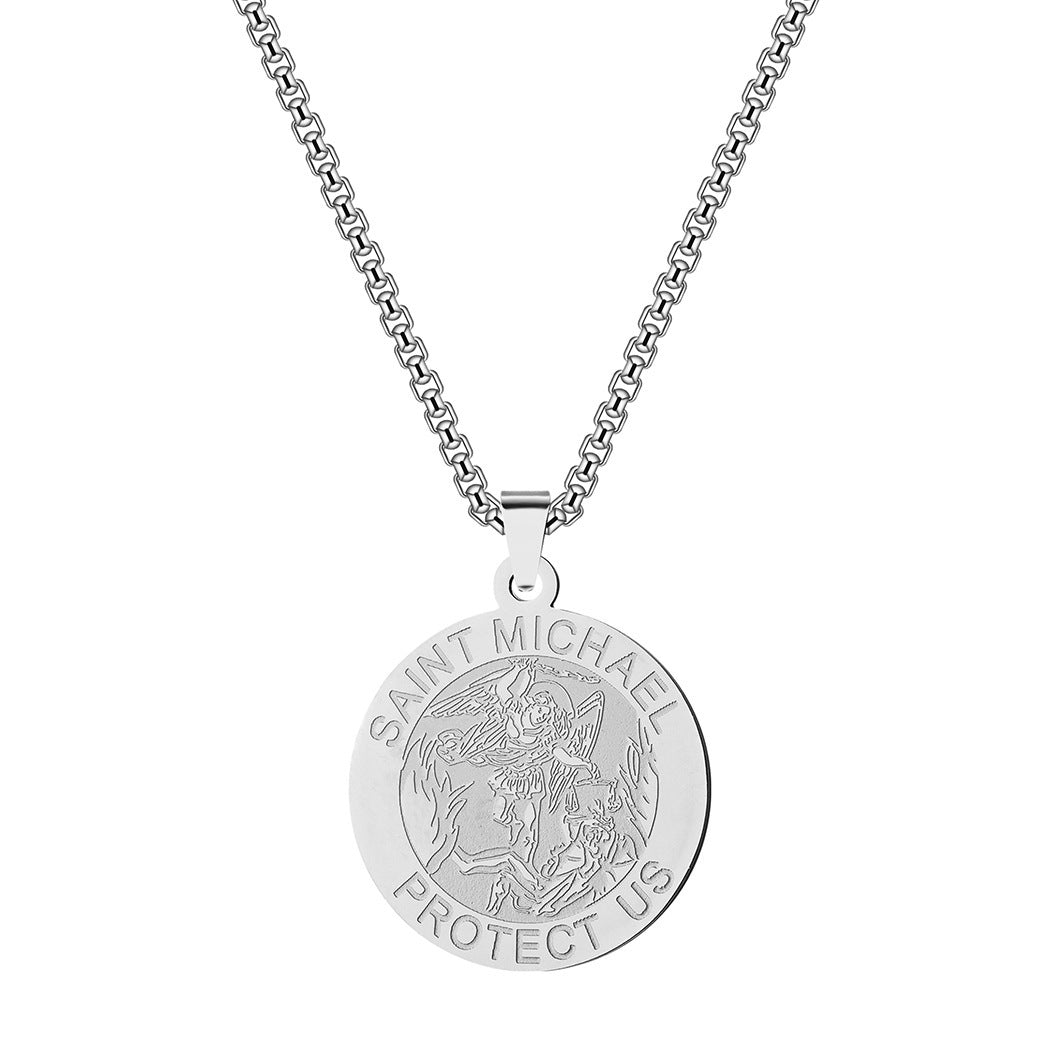 Medal Necklace Gold And Silver Michael Necklace