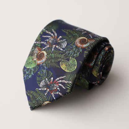 Casual Trendy Vintage Printed Silk Tie For Men