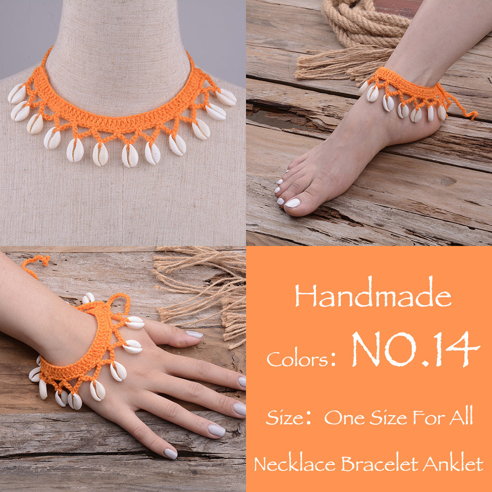 Hawaiian Style Casual Necklace Handmade Shell Clavicle Necklace
