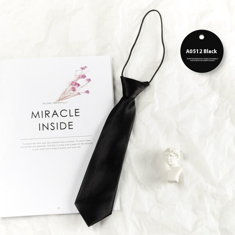 Black Tie Shirt Decorative Bow Tie
