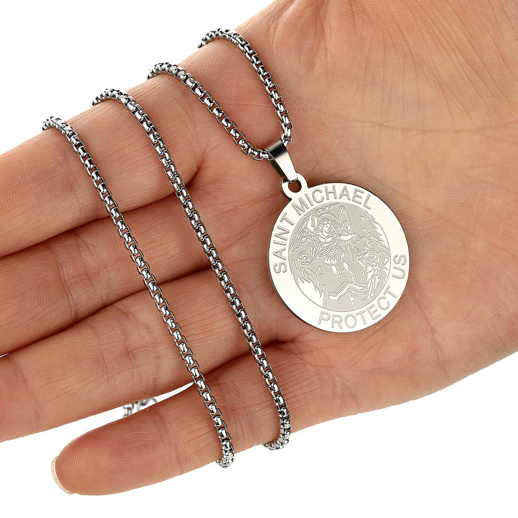 Medal Necklace Gold And Silver Michael Necklace